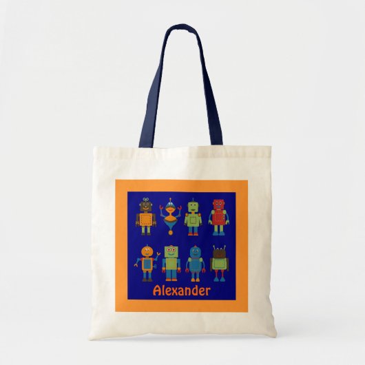 Robot Friends Child's persoonlijke Canvas tas (Voorkant)
