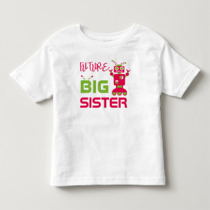 Robot Future Big Sister Kinder Roze Schattigee bro Shirts