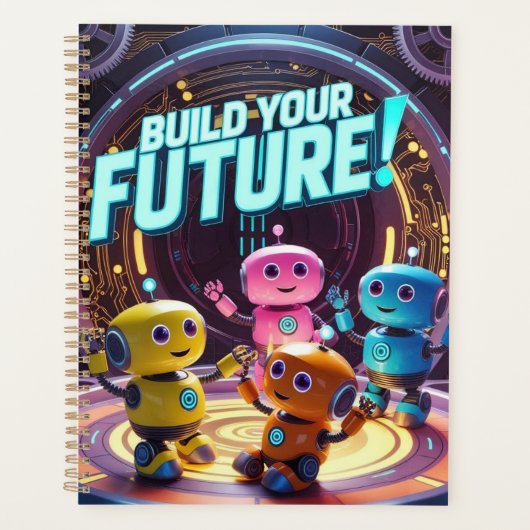 Robot Futuriste et Enfants Astronautes (Devant)