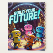Robot Futuriste et Enfants Astronautes (Dos)