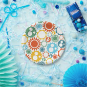 Robot Gears Pattern Papieren Bordje (Feest)