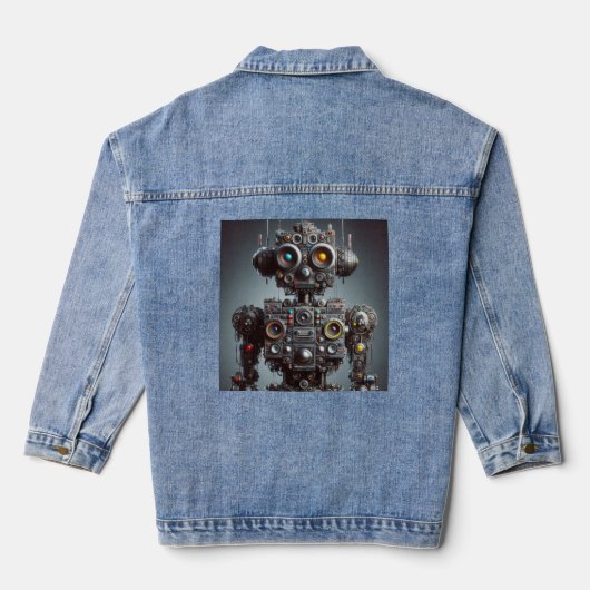 Robot-geïnspireerde jongens denim jacket (Achterkant)