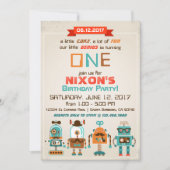 Robot Genius Future Bouwer Birthday Kaart (Voorkant)