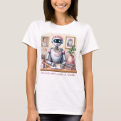 Robot Grace Storyteller Poëzie Charm Sparkle Pink T-shirt (Voorkant)