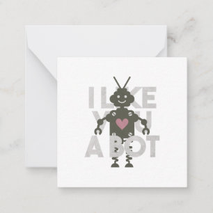 Robot Grappige Opmerking: Ik Hou van Jou een Bot N Notitiekaartje