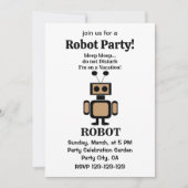Robot Grappige Tech Feest Kaart (Voorkant)