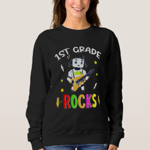 Robot Guitar First Grade Rocks Terug naar school K Trui