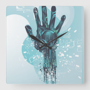 Robot Hand Wall klok