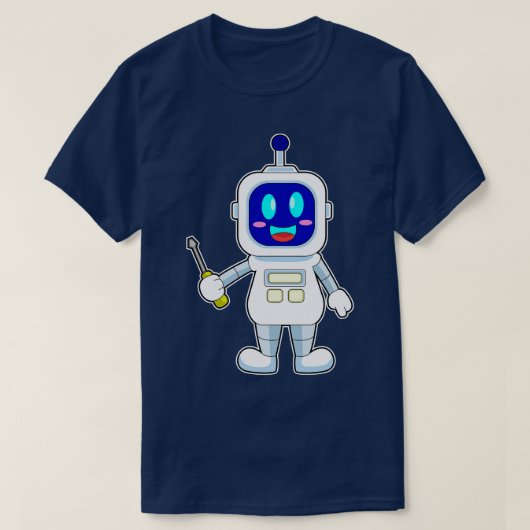 Robot Handyman Screwdriver T-shirt (Design voorkant)