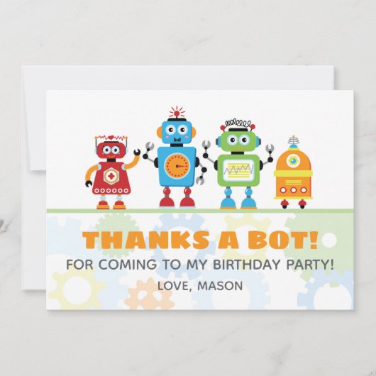 Robot - Hartelijk dank | Bedankt a Bot! (Voorkant)