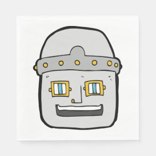 Robot Head Napkins Servet