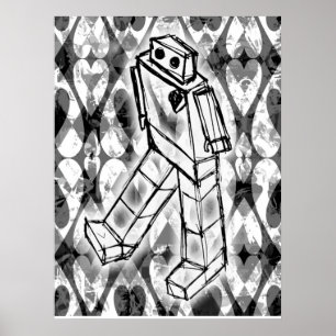 Robot Hearts-Poster Poster
