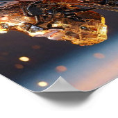 Robot hersenen kunstmatige intelligentie poster (Hoek)