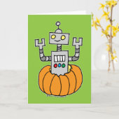 Robot in pompoen kaart (Gele Bloem)