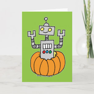 Robot in pompoen kaart