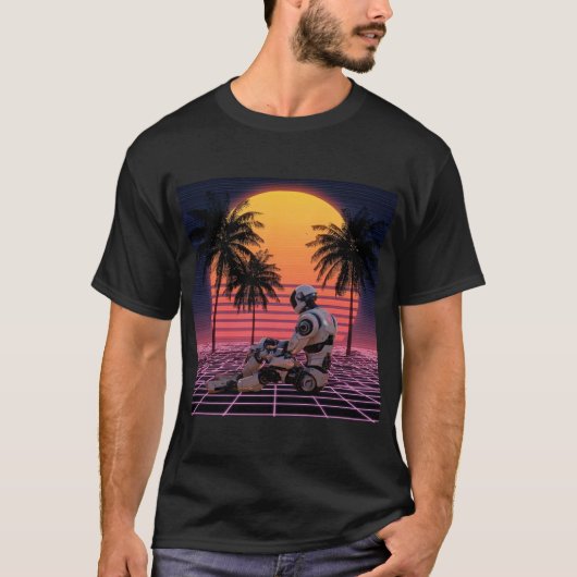 Robot in Ruste in Neonparadijs T-shirt (Voorkant)