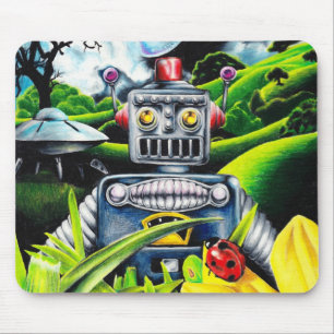 Robot Invasion - Science Fiction Artwork Muismat