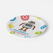 Robot Kids Birthday Paper Bord (Gekanteld)