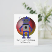 Robot krijgt het goed briefkaart (Staand voorkant)