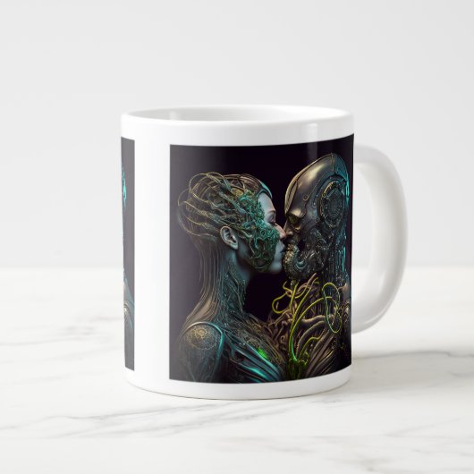 Robot Love Jumbo Mug (Devant droit)