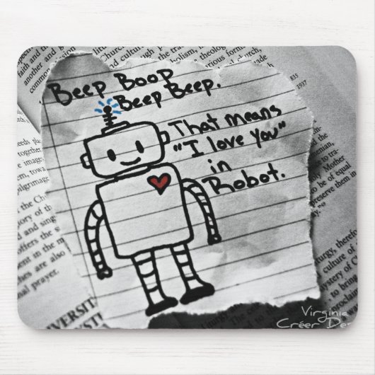 Robot Love Muismat (Voorkant)