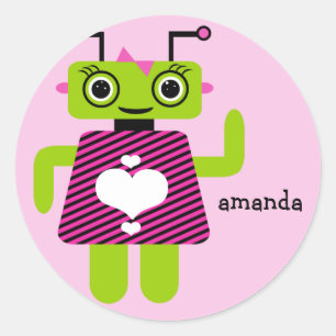 Robot Meisje Sticker