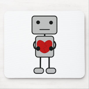 Robot met hart muismat