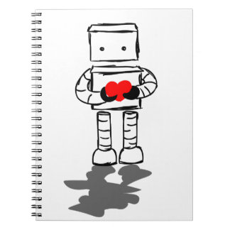 Robot met hart notitieboek