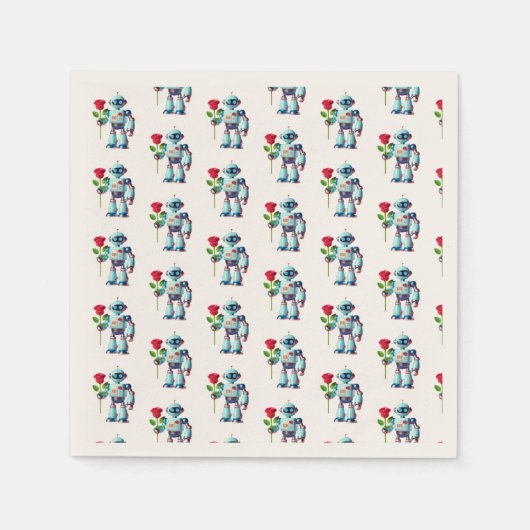 Robot met Roos Servet (Voorkant)