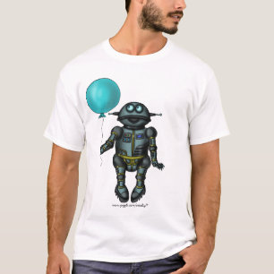 Robot mignon drôle avec la conception de T-shirt