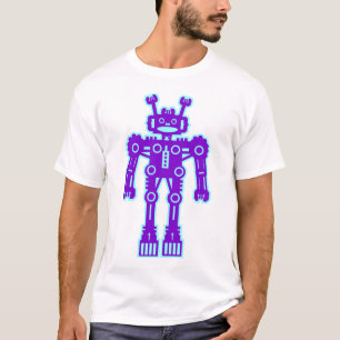 Robot Mk I - (Paars en Lt Blue) - Gepersonaliseerd T-shirt
