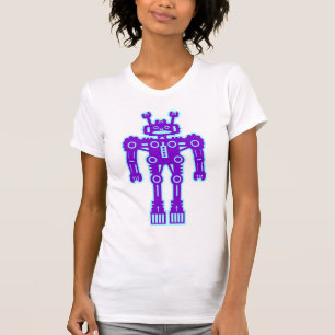 Robot Mk I - (Paars en Lt Blue) - Gepersonaliseerd T-shirt