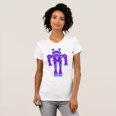 Robot Mk I - (Paars en Lt Blue) - Gepersonaliseerd T-shirt (Voorkant volledig)
