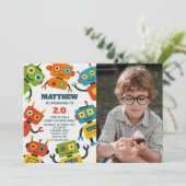 Robot modifiable Invitation d'anniversaire avec ph (Debout devant)