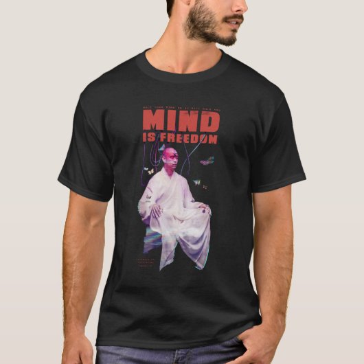 Robot monk met botervliegen t-shirt (Voorkant)