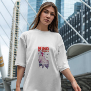 Robot monk met botervliegen t-shirt