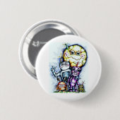 Robot Moon Ronde Button 5,7 Cm (Voorkant /achterkant)
