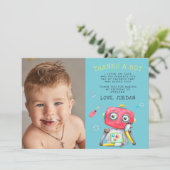 Robot mou | Carte photo Merci plat (Debout devant)