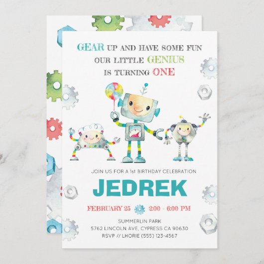 Robot One Kaart (Voorkant / Achterkant)