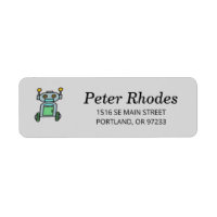 Robot op wielen op grijs