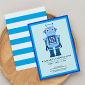 Robot party Birthday party Kaart