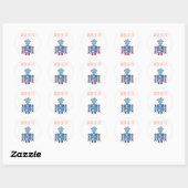 Robot Party Sticker Label (Vel)