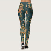 Robot Pattern Leggings – Gift for Young Tech Fans (Dos)