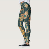 Robot Pattern Leggings – Gift for Young Tech Fans (Gauche)
