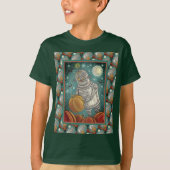 ROBOT PICKING PUMPKINS , HALLOEEN MECHANISCH MAN T-SHIRT (Voorkant)
