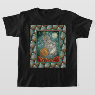 ROBOT PICKING PUMPKINS , HALLOEEN MECHANISCH MAN T-SHIRT