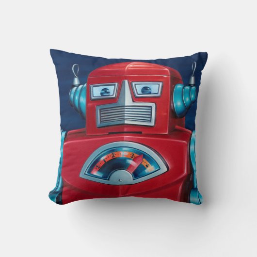 Robot Pillow "On Guard" Kussen (Voorkant)