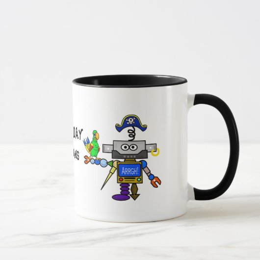 Robot Pirate "Talk Like A Pirate Day" Mug (Droite)