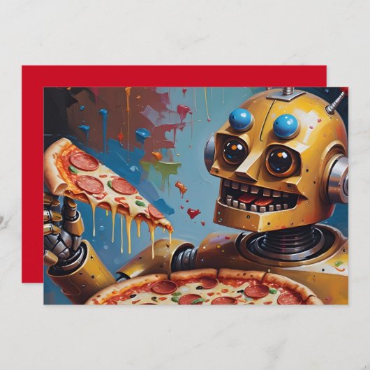 robot pizza kaart (Voorkant / Achterkant)