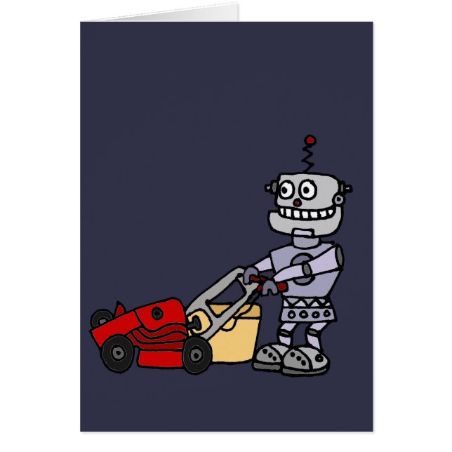 Robot poussant la tondeuse à gazon (Devant)